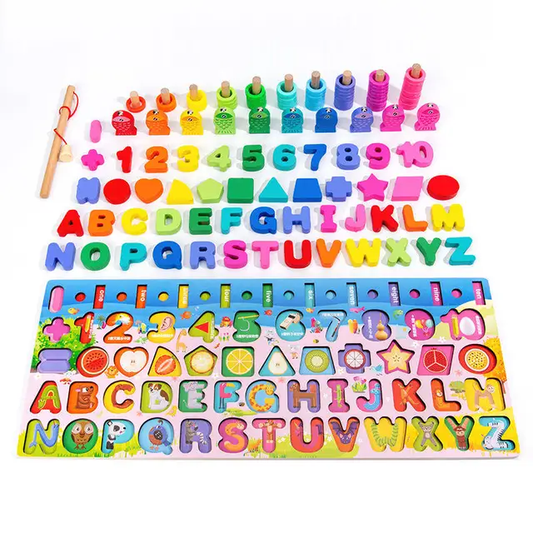 6 in 1 logarithmic premium wooden Learning Board