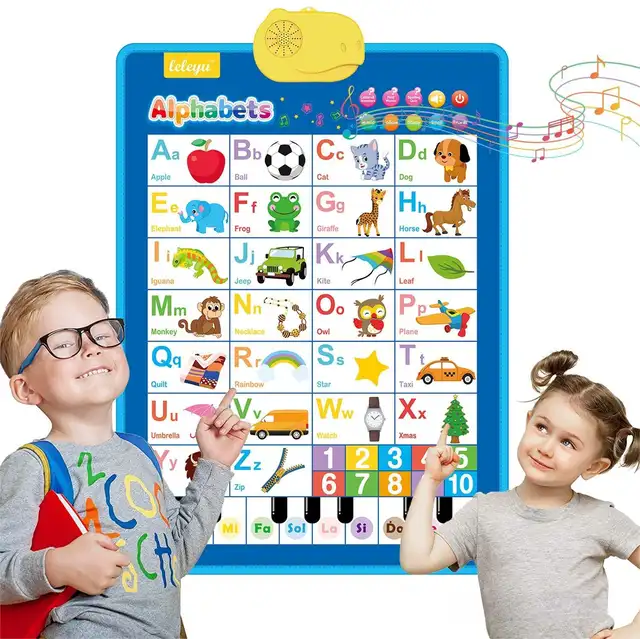 Electronic Interactive Wall Chart Alphabet Toddler Preschool Educational