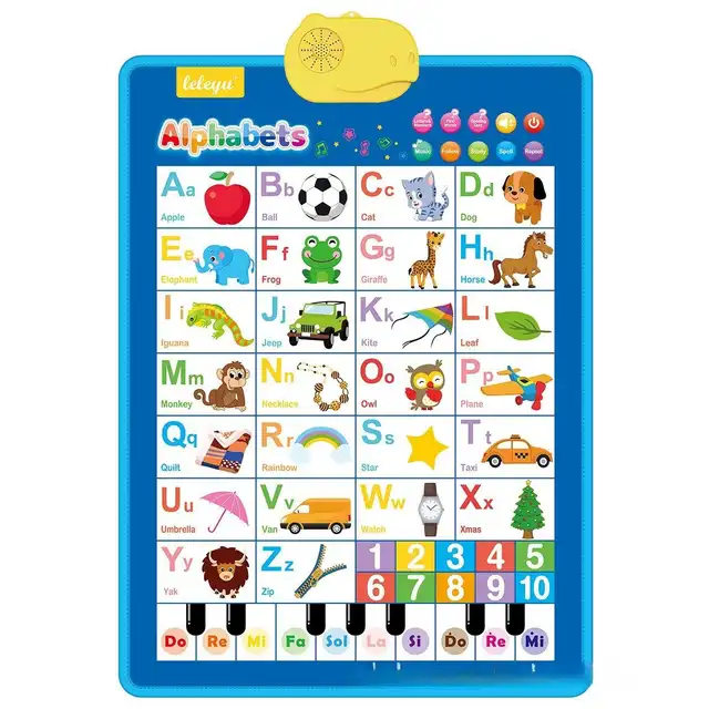 Electronic Interactive Wall Chart Alphabet Toddler Preschool Educational