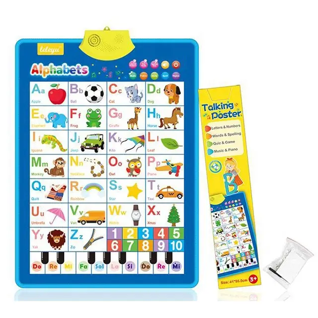 Electronic Interactive Wall Chart Alphabet Toddler Preschool Educational