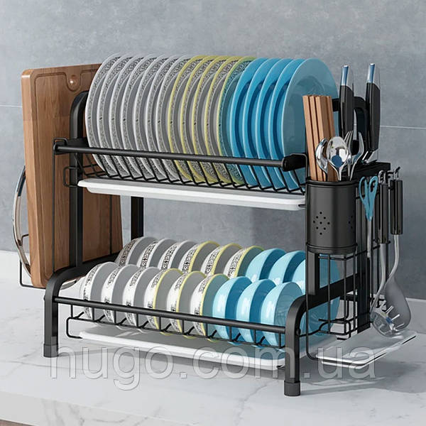 Multifunctional Double Layer Dish Plate Bowl Holder Drying Rack