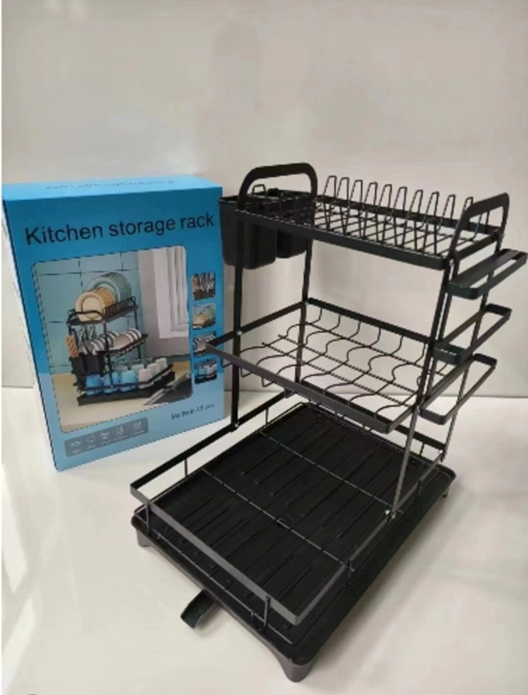 3-tier kitchen rack organizer