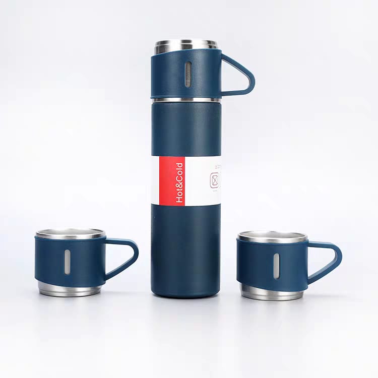 Steel Vaccum Flask Set Cups Combo