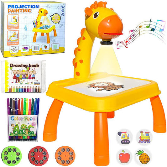 Kids Led Projector Drawing Table Toy Art Drawing Board Painting Set Portable Educational Learning Tools Painting Toys Gifts