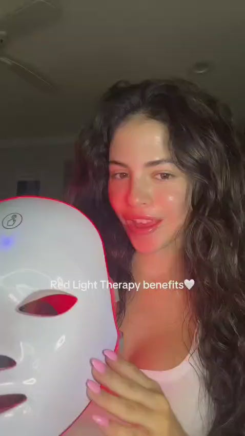 Rechargeable 7-Color LED Facial Mask – Skin Rejuvenation & Face Lifting Beauty Device for Home Use
