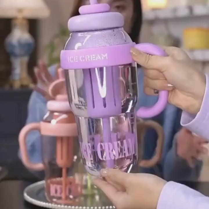 Portable Water Bottle with Secure Sipper Cap – Travel & School Friendly
