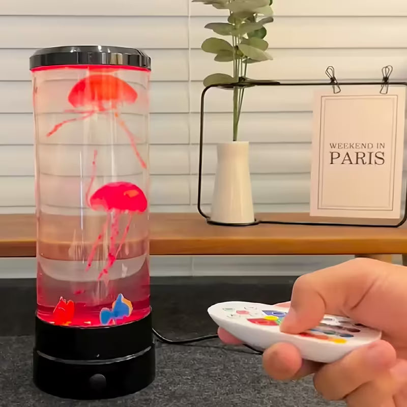 LED Jellyfish Lava Lamp – Relaxing Aquarium Mood Light for Bedroom & Desk Decor