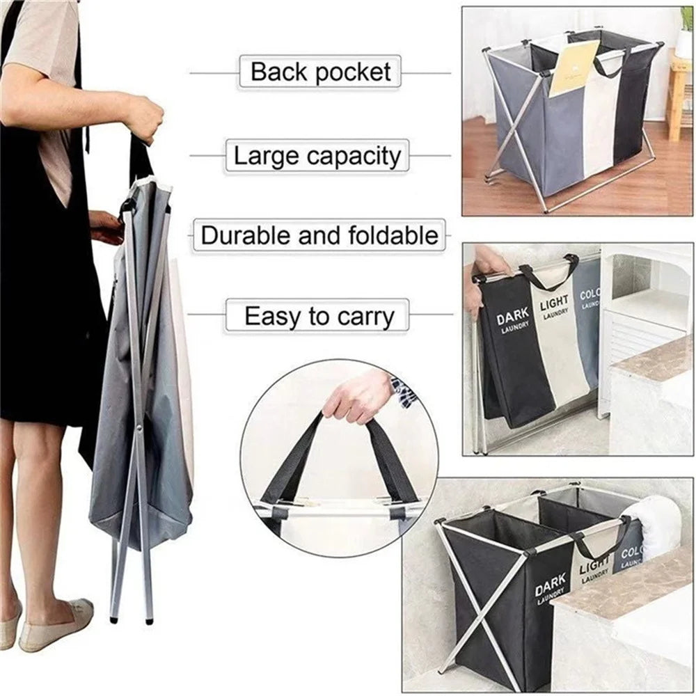Foldable Laundry Basket – Waterproof Dirty Clothes Organizer
