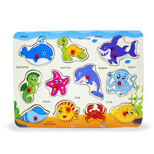 Vehicle, Animals, Sea animals wooden board puzzle