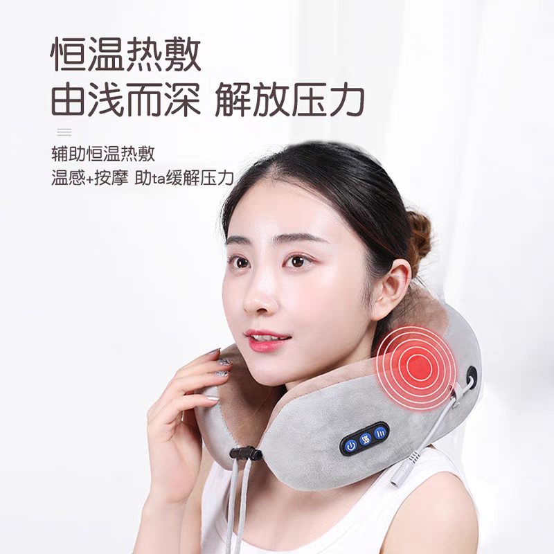 Neck and Shoulder Massager with Heat, Portable Massage Pillow