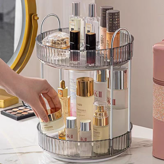 Acrylic rotatablr makeup organizer