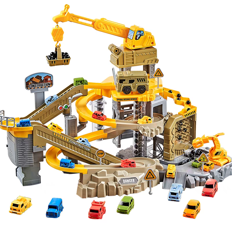 Children's Toys Engineering Car Set Earth Excavator Stirring Tipping Crane 1-3 Year Old Boy